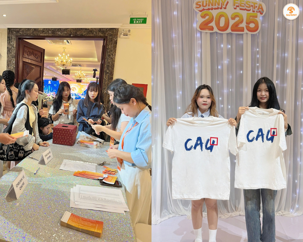 Các bạn chơi minigame nhận quà trong sự kiện SUNNY Festa 2025
