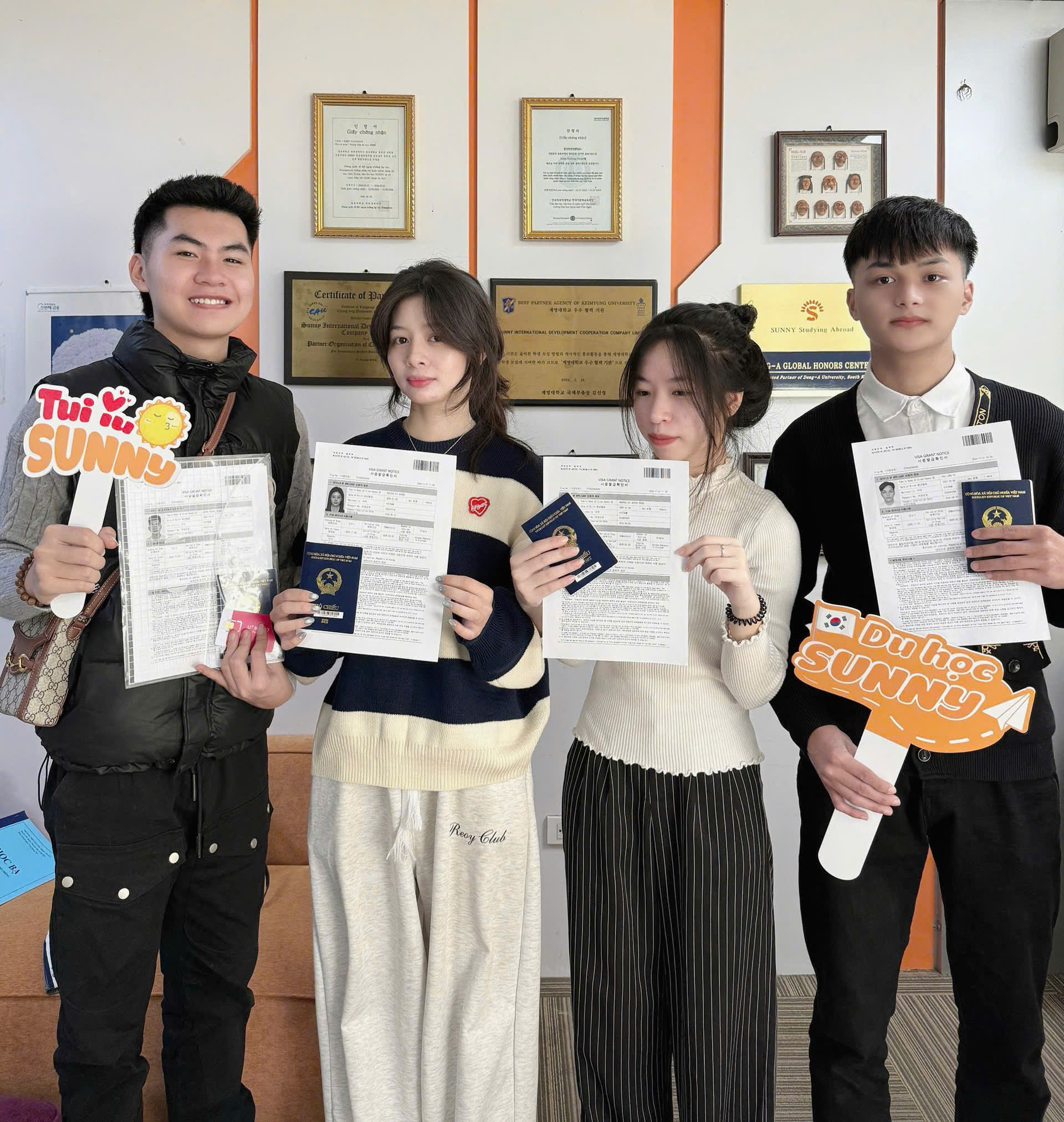 Học viên SUNNY nhận visa du học Hàn Quốc — tỷ lệ đỗ visa 98%